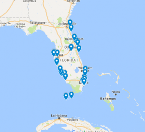 mapa florida playas